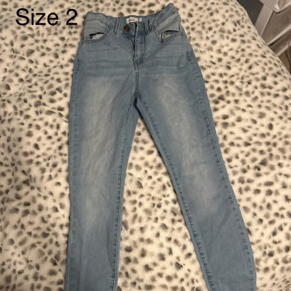 Rue 21, Lightwash skinny jeans.